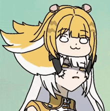 a drawing of a girl with a ponytail and headphones