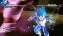 a screenshot of a video game shows a character named goku black