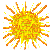 Together We Are An Epicenter Of Hope Together Sticker - Together We Are An Epicenter Of Hope Together Togetherness Stickers