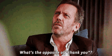 "Thank You" GIF - House Hugh Laurie Thank You GIFs