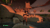 a screenshot of a video game shows a pirate holding a sword