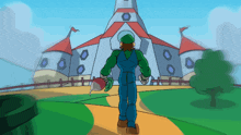 Luigi One Jump Man GIF - Luigi One Jump Man Finish GIFs