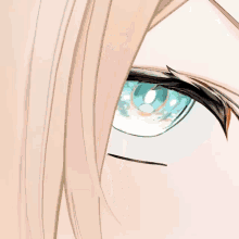 a 3d anime girl with blonde hair and blue eyes is wearing a kimono .