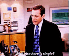 Trying To Find Someone To Flirt With At A Party GIF - Single Michael Scott The Office GIFs