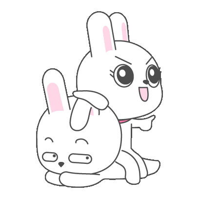 White Rabbit Sticker - White Rabbit Sitting On Stickers