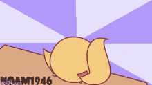 a cartoon of a girl with a ponytail and the number 1946 on the bottom right