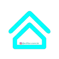 a blue icon of a house with the words @udillar.com.br below it