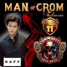a poster for man of crom indonesia rest area 11
