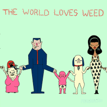 The World Loves Weed Hold Hands GIF - The World Loves Weed Hold Hands Smoking GIFs