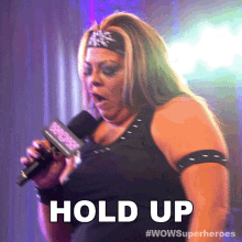 Hold Up Reina Del Rey GIF - Hold Up Reina Del Rey Wow Women Of Wrestling GIFs