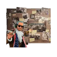 a man stands in front of a bulletin board that says " how to be better than george washington "
