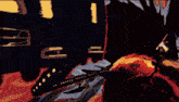 a painting of a space scene with planets and stars in the background