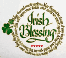 a greeting card for st. patrick 's day with the words " irish blessing "