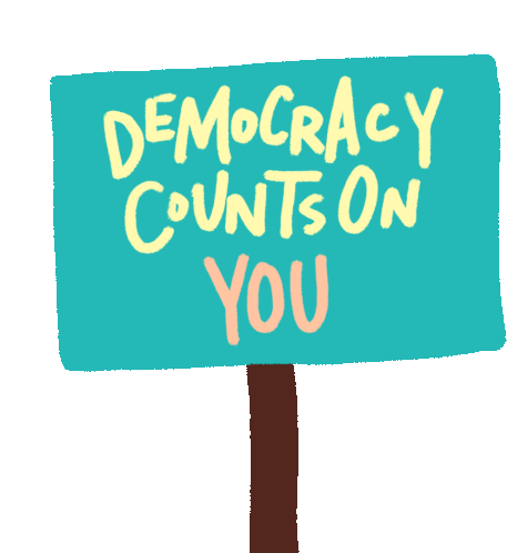 Democracy Counts On Me Democracy Counts On Us Count On Us Sticker - Democracy Counts On Me Democracy Counts On Us Count On Us Protest Stickers