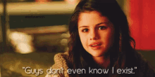 Selena Gomez Guys Dont Even Know I Exist GIF - Selena Gomez Guys Dont Even Know I Exist I Dont Exist GIFs