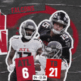 a poster for the falcons shows a game between them and the tb