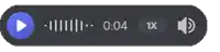 a button with a play button and a volume button