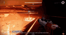 a screenshot of a video game with the words " i will not forget what you have done here today " on the bottom