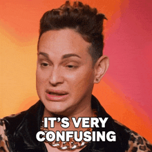 a man says it 's very confusing in a leopard print jacket