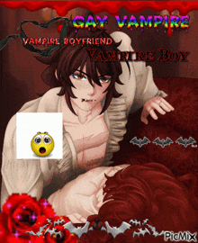 a picture of a vampire boyfriend with a surprised face