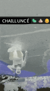 a picture of a person laying on the ground with a caption that says chaillonce