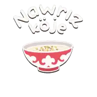 a cartoon illustration of a bowl of soup with the words nowruz koje written above it