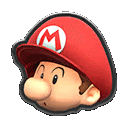 Baby Mario Icon Sticker - Baby Mario Icon Mario Kart Stickers