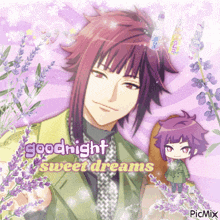 a picture of a anime character with the words goodnight sweet dreams