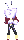a pixel art drawing of a person standing on stairs .
