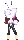 a pixel art drawing of a person standing on stairs .