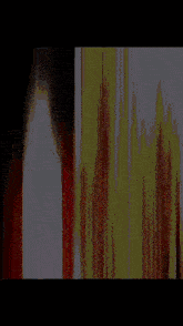 a painting of a red curtain with a light coming out of it