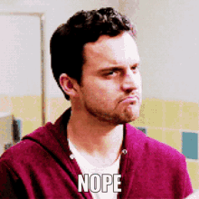 Nope New Girl GIF - Nope New Girl Not Happening GIFs