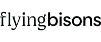 flying bisons logo on a white background