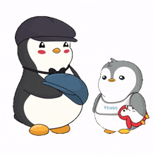 penguin father cap son pudgy