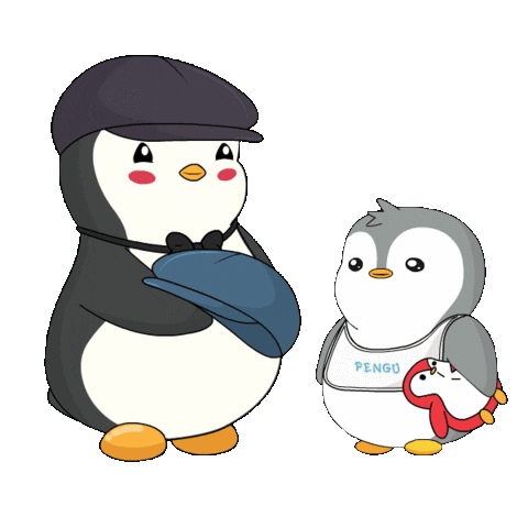 Penguin Father Sticker - Penguin Father Cap Stickers