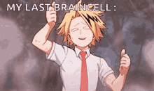 my hero academia denki kaminari thumbs up goofball anime