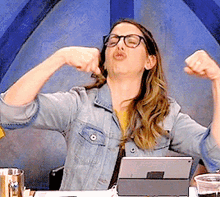 critical role jester lavorre laura bailey flexing muscles