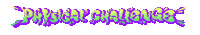 a purple and green logo for a mystery challenge