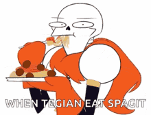Papyrus Undertale GIF - Papyrus Undertale When Tegian Eat Spagit GIFs