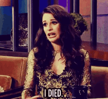 I Died GIF - Lea Michele I Died GIFs