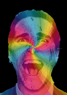 Rainbow American Psycho GIF - Rainbow American Psycho Christian Bale GIFs