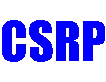 the word csrp is written in blue letters on a white background .