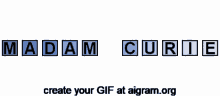 Anagram Marie Curie GIF