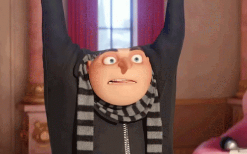 Hands Up GIF - Despicable Me Gru Shookt - Discover & Share GIFs