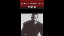 a picture of a very muscular man with the words ratio w on the bottom