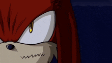 a close up of a cartoon character 's face with the letters nm on it