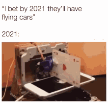 2021 flying cars meme cocaine cutting playing card ace of hearts