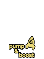a drawing of a rocket and the words pump and boost