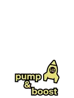 a drawing of a rocket and the words pump and boost