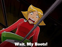 Totally Spies Clover GIF - Totally Spies Clover Wait My Boots GIFs